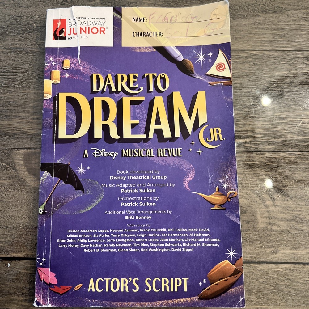 Disney Dare to Dream JR Actor’s Script Broadway Junior MTI Hal Leonard Book