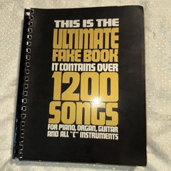 Ultimate Fake Book Contains Over 1200 Songs Piano Organ Guitar Vol 1 1981 Music