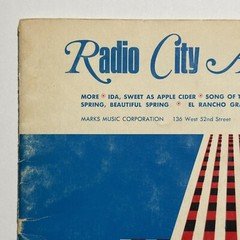 VTG Radio City Album for All Organs Vol 1 Sheet Music 1965 First Printing NYC