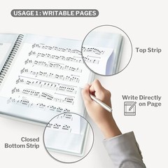 Versatile 9×12 Music Binder for Storage & Practice – Flexible Sheet Protectors