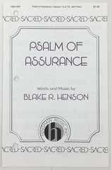 Psalm of Assurance SATB Piano Choral Sheet Music Blake R Henson Hinshaw Sacred