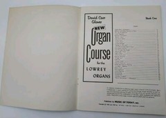 ✅🎼🎹1958 Organ Course BOOK ONE David Glover Lowrey Vintage Antique 👀📸SEE📏📸