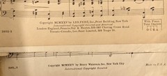 1924 1925 1944 (2) Vintage Lot of 4 Sheet Lyrics Words Music