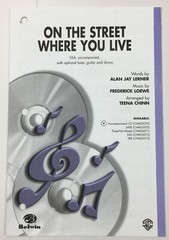 On The Street Where You Live SSA Chorus Piano Guitar Drums Sheet Music Warner