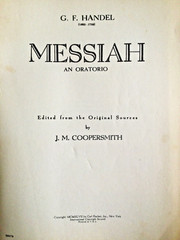 CHORAL MUSIC – VINTAGE G.F. HANDEL « MESSIAH » (1947) -ed. J.M. COOPERSMITH