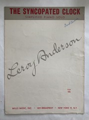 The Syncopated Clock Sheet Music Leroy Anderson Piano Solo Voice 1951 Vintage
