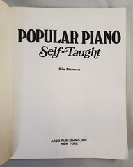 Popular Piano Self-Taught Third Edition Win Stormen 1982 Music Lessons Book Arco