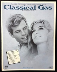1968 MASON WILLIAMS « CLASSICAL GAS » SHEET MUSIC – POP – MIDNIGHT STRING QUARTET