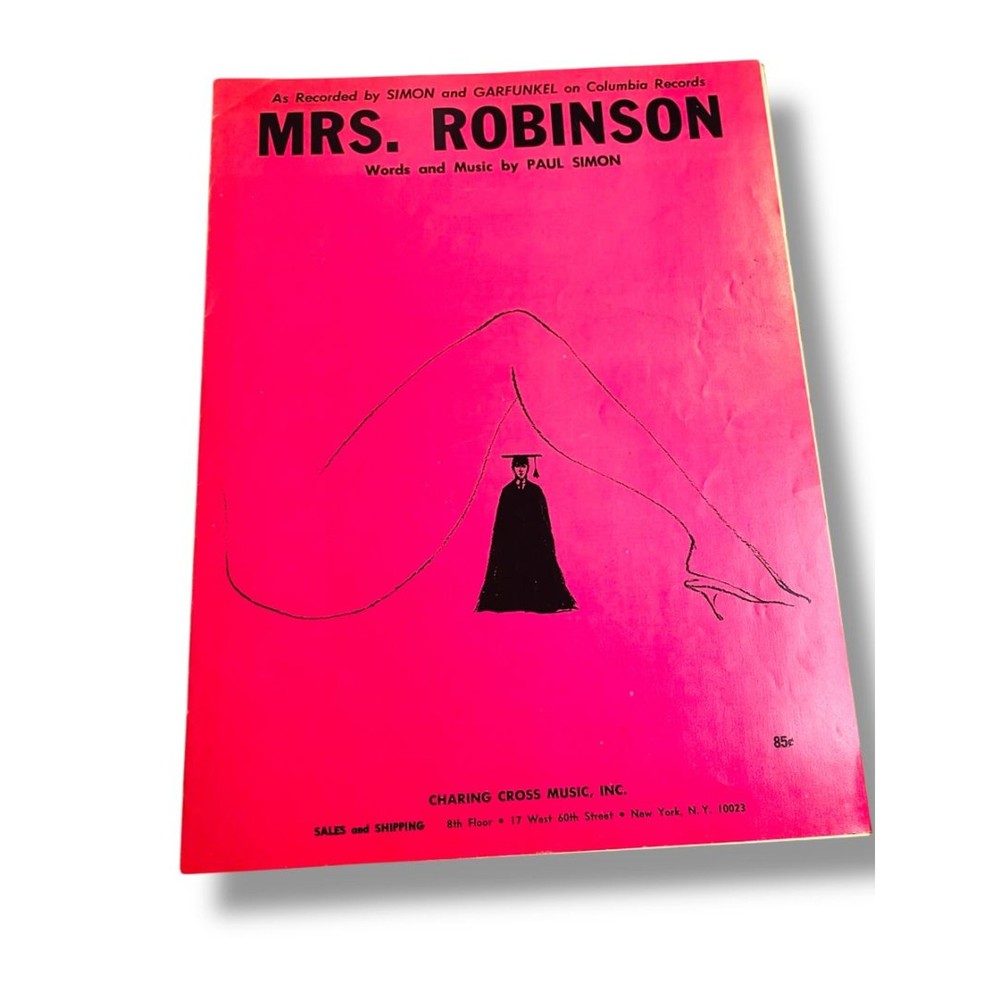 1968 Vintage Sheet Music Paul Simon The Graduate MRS. ROBINSON LOOK!