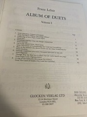 Album of Duets Sheet Music Franz Lehar abk
