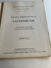 Vintage Alte Lautenmusik Guitar Sheet Music Song Book Johann Sebastian Bach ab4