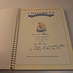 Children&rsquo;s Songbook Hardcover Spiral-Bound LDS Mormon Primary Piano Organ 1989