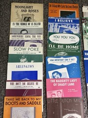 Lot of 22 Vintage Sheet Music 1940s-1950s Bing Crosby Pat Boone Standards