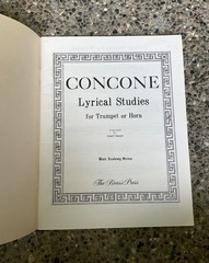 Vintage Original Concone Lyrical Studies for TRUMPET or Brass Horn