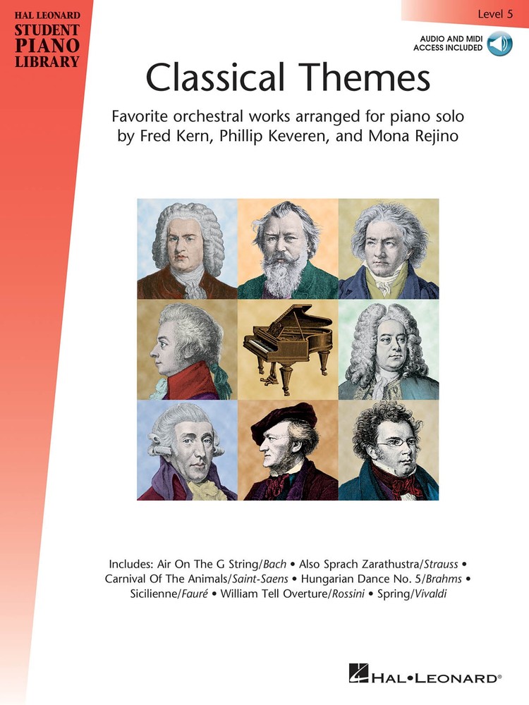 Classical Themes Level 5 Piano Solo Sheet Music Hal Leonard Student Book & Audio
