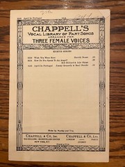 April In Portugal Sheet Music Chappell&rsquo;s Vocal Library Three Female Voices 1953