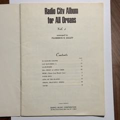 VTG Radio City Album for All Organs Vol 1 Sheet Music 1965 First Printing NYC