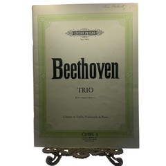 Vintage Edition Peters Beethoven Trio Op 11 Clarinet Violin Cello Piano Score