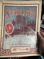 1901 11×14 Ragtime Sheet Music STARLIGHT by Clifton Crawford