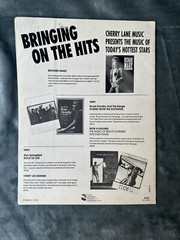 SIGNED RICHARD MARX « Hold On To The Nights » Cherry Lane Music Co. Sheet Music