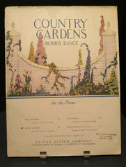 1933 Country Gardens Morris Dance Sheet Music Piano Multiple Hands Cover Art F1R