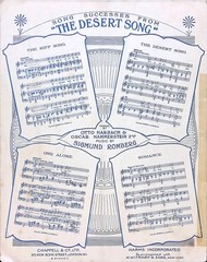 The Riff Song Sheet Music Desert Song Sigmund Romberg Operetta British 1926