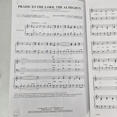 Praise To The Lord Almighty SATB Choir Lyrics Piano Church Sheet Music Christian