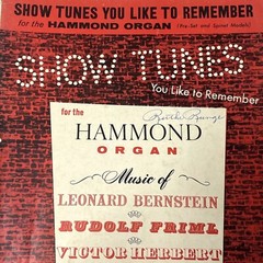 Show Tunes You Like to Remember Hammond Organ u 1960 Vintage Sheet Music Song Bo