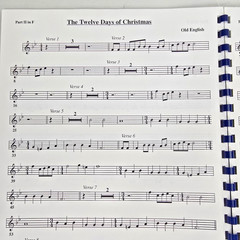 28 Christmas Carols for French Horn Quartet Parts I to IV in F Music Book Scores