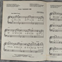 1978 Anne Murray You Needed Me Sheet Music Chappell Easy Piano Vocal Guitar Chor
