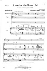 Vintage Sheet Music America The Beautiful Buryl Red SATB Trigon TUM115 Choral