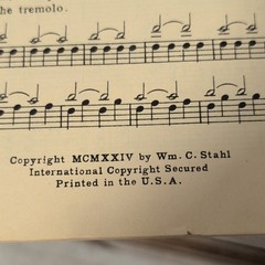 1924 Wm. C. Stahl New Method for Tenor Banjo Method Book Beginner Solo Part 1&2