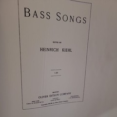 Oliver Ditson Company Bass Songs Edited by Heinrich Kiehl Vintage Songbook 1901