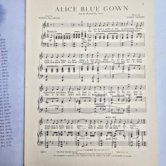 Alice Blue Gown Sheet Music Piano Lyrics 1934 McCarthy Tierney Irene Vintage