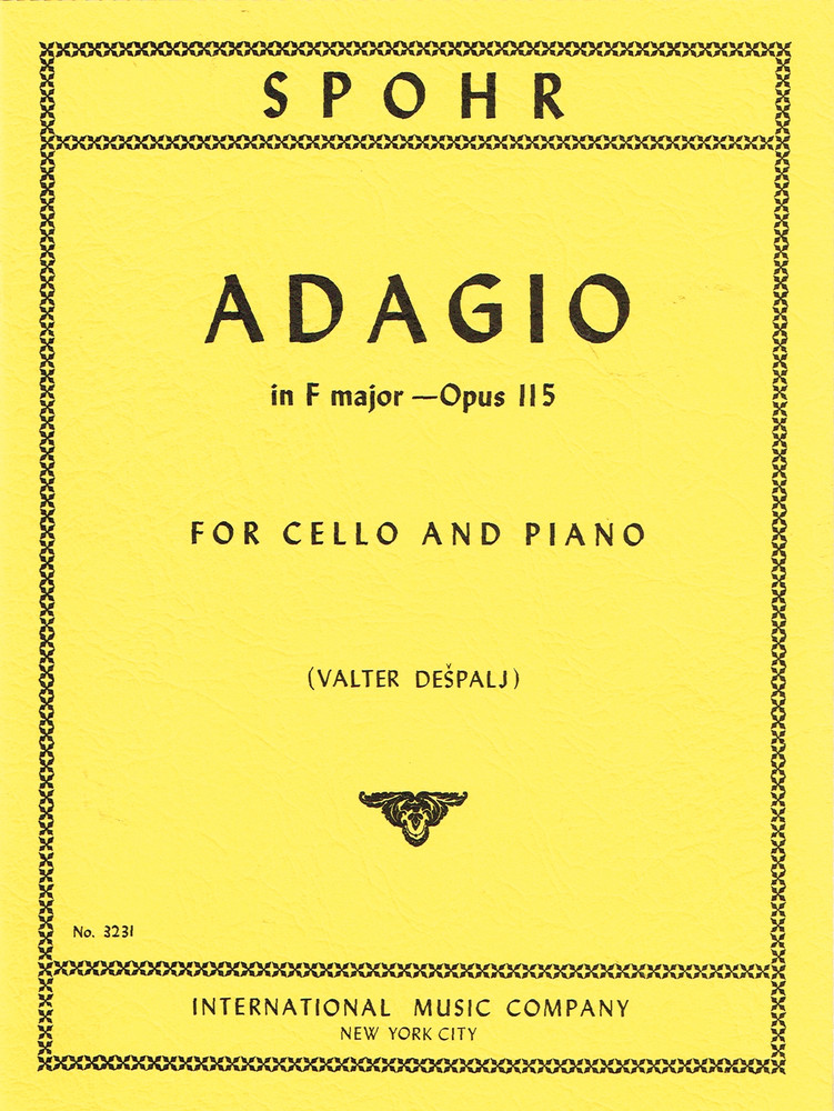 Spohr – Adagio in F major – Opus 115 for Cello & Piano – IMC (3231)