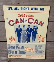 Its All Right With Me Vintage Piano Sheet Music from Can-Can Movie Cole Porter
