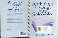 Anthology Of Songs Solo Medium Voice 1994 Miller Spiral Bound French German