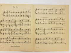 Sheet Music-« The Harp » by N. Louise Wright, 1951, MCM,Piano Solo(SM21)