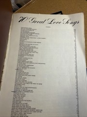 1950’s 1960’s 1970’s Songbook 70 great love songs Piano Guitar Voice Very Good