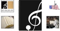 Professional Music Composition Notebook – 26x19cm, Soft Cover, 100 Blank Pages