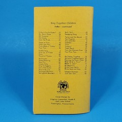 VTG Sing Together Children Song Book 1960 Americana Music World Around Rec Co-op