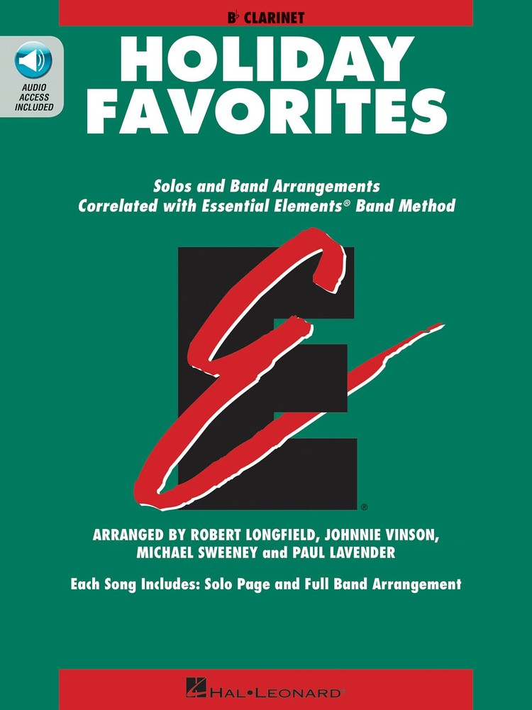 Essential Elements Holiday Favorites for Bb Clarinet Sheet Music Book & Audio