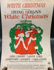 Irving Berlins White Christmas Movie Sheet Music Poster 1950s Vintage Decor
