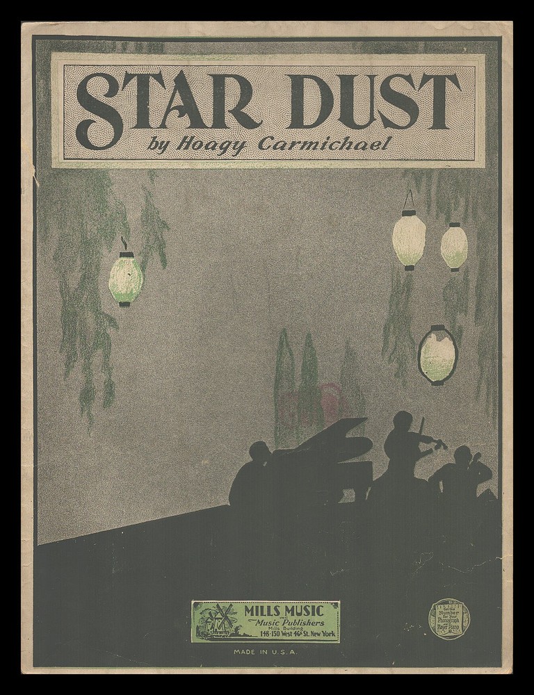 STAR DUST Hoagy Carmichael 1929 James Matte PIANO SOLO Vintage Sheet Music
