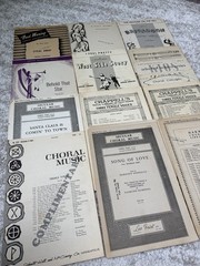 Genuine Vintage Choral Sheet Music Book Lot of 14 Musical Choir Ephemera Lot