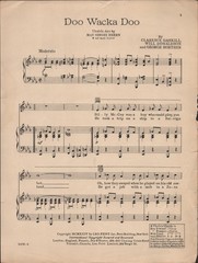 1924 DOO WACKA DOO vintage Hawaiian sheet music PAUL WHITEMAN ORCH. hula girls