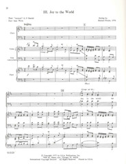 Christmas Triptych SATB Congregation Organ Strings Score & Parts 1977 Proulx