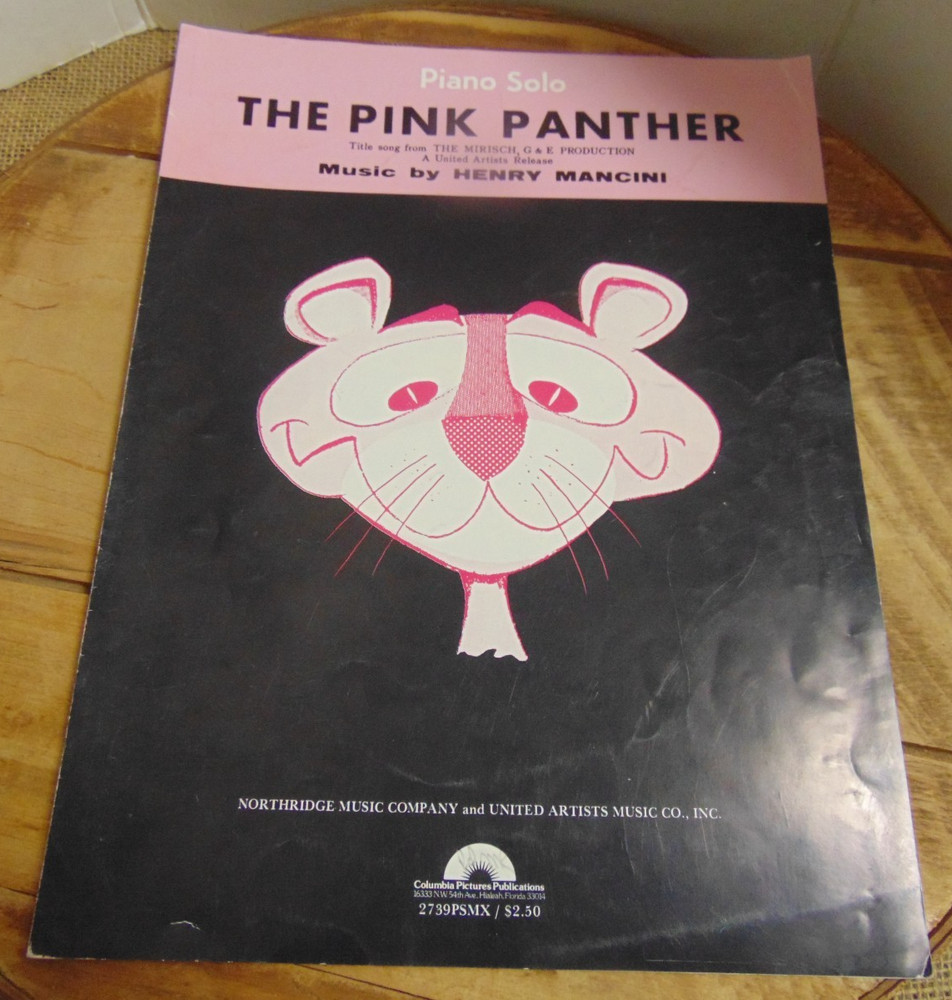 Vtg Piano Solo Sheet Music « The Pink Panther » by Henry Mancini 1963