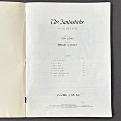 The Fantasticks: Vocal Selections Sheet Music booklet of 7 songs 32 pages