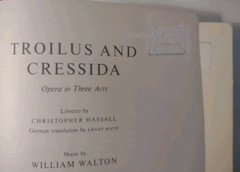 William Walton, Troilus and Cressida 1954 vocal score (ex library)